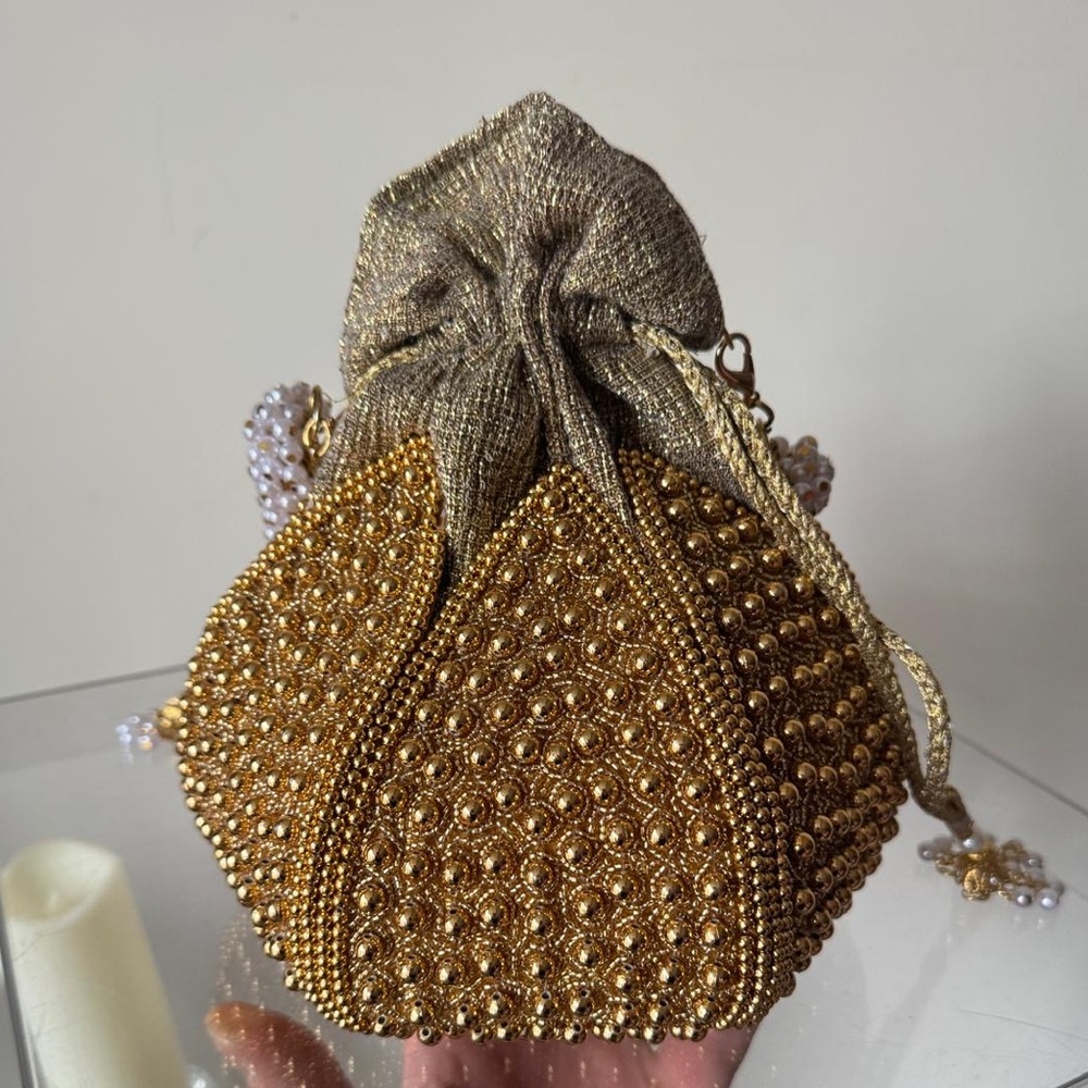RAMLA Leyla Bag Gold Pearl Handle - Picture 2 of 5